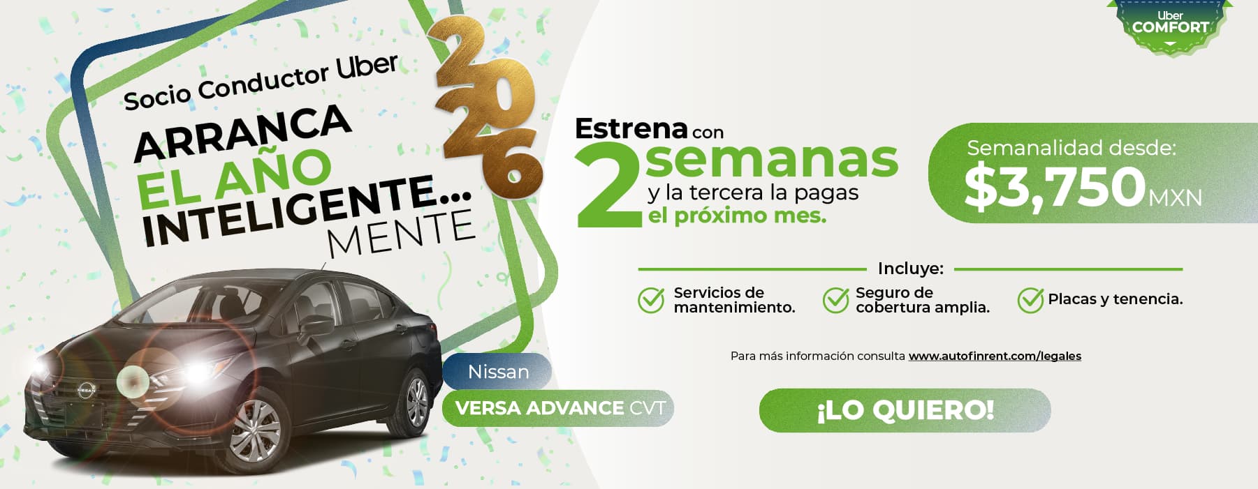 Cotiza NISSAN Versa Transmisión Automática